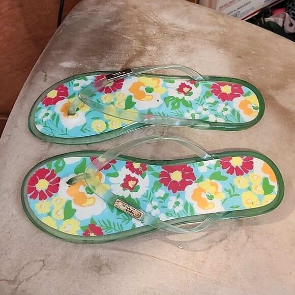 Lilly Pultzer flip flops size 9 - Picture 1 of 4
